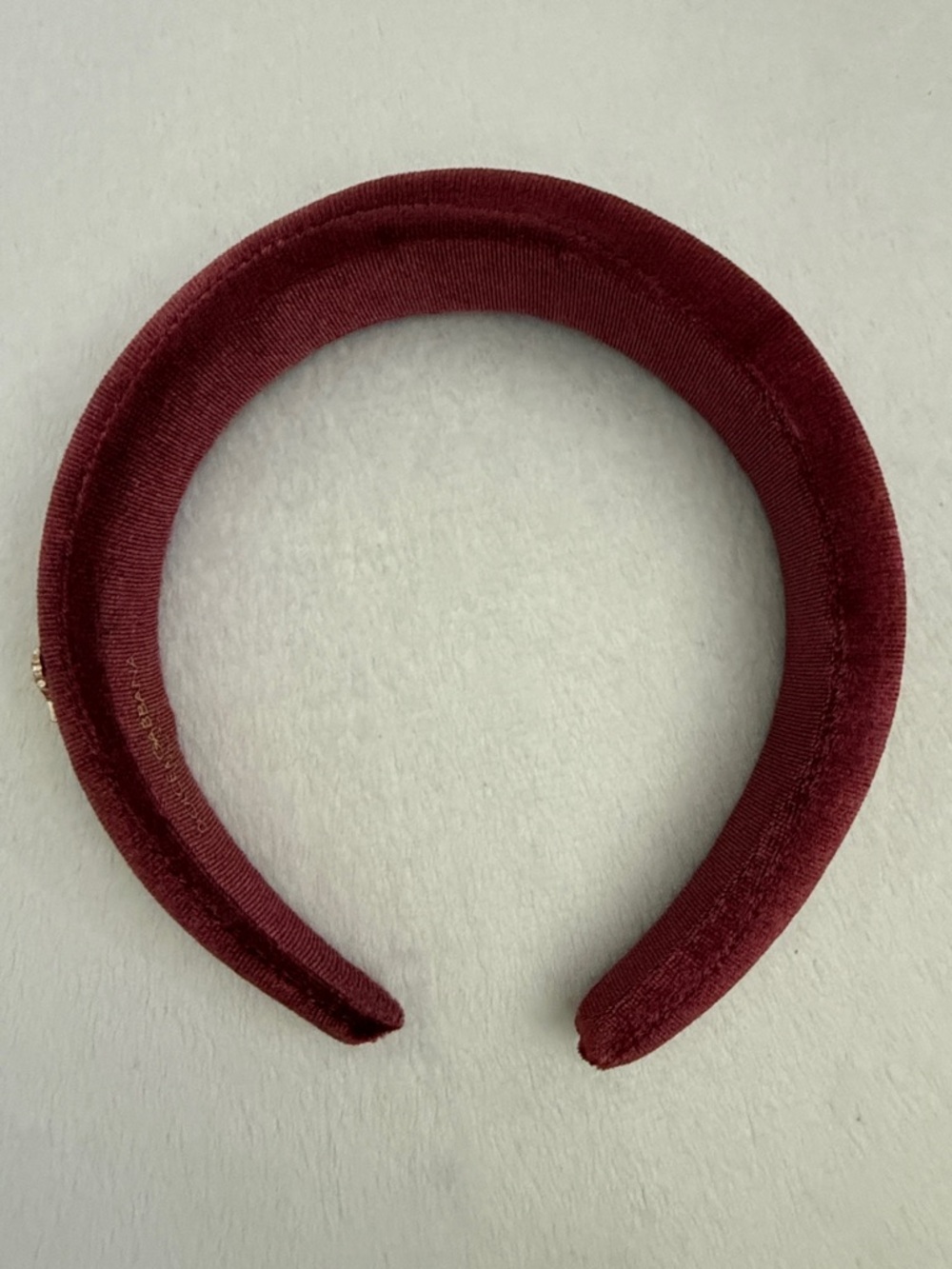 {NEW} Dolce & Gabbana Beauty | Padded Plush Velvet Headband Deep Mauve Burgundy - Picture 6 of 15